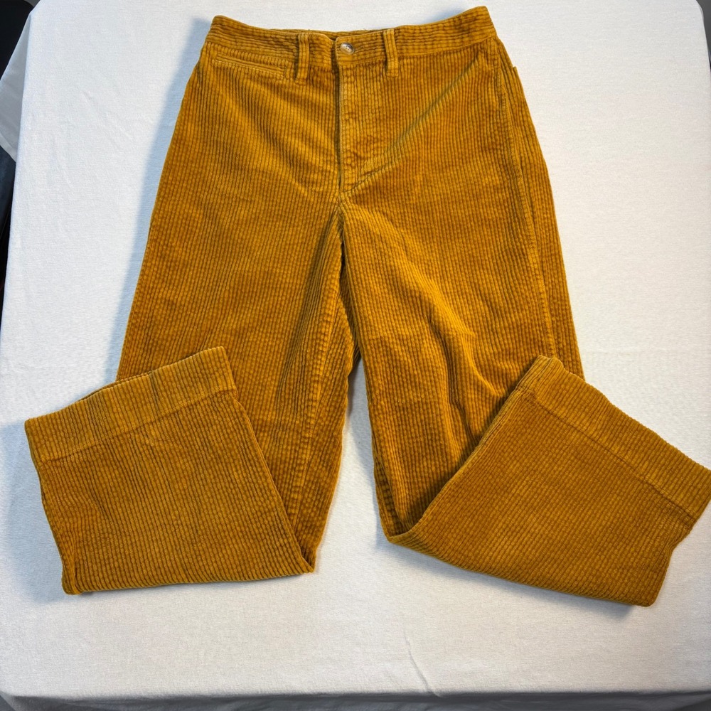 Madwell, Slim Emmett Wide-Leg Crop, Yellow, 26, Excellent, MSRP $128